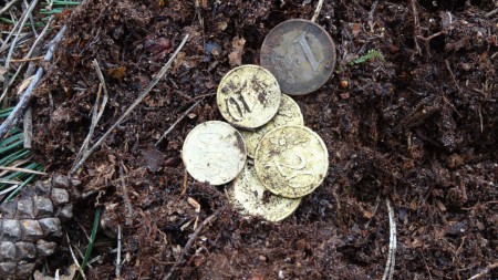 Kleine moderne munten schat van €2.10
