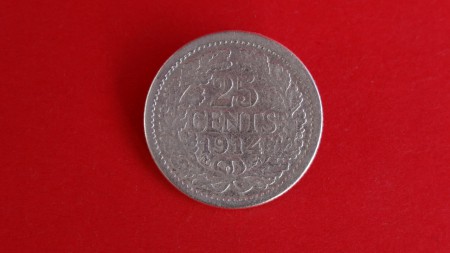25 cents 1914 (zilver)