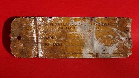 Tassen of fiets label  Nederlandse spoorwegen Utrecht.