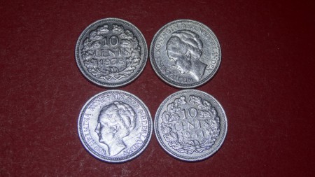 10 cent 1938 & 1941 schoon (zilver)